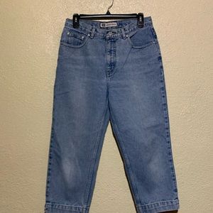 Faded Glory Jeans Capris Pants 10 Blue Medium Stone 100% Cotton Mid Rise